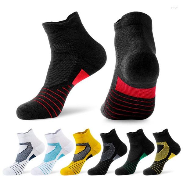 Calcetines deportivos 5 pares Set Unisex Deporte Mujer Hombre Tubo corto Transpirable Correr al aire libre Anti-sudor Baloncesto Fútbol