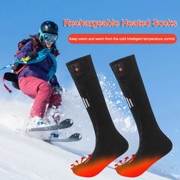 Sportsokken 5V Verwarmd met 3 instelbare temperaturen 4000mAh Outdoor Sport Thermische Voetwarmer Ski voor Heren Dames 231129