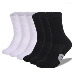 Calcetines deportivos 6 pares para correr hombres/mujeres rendimiento al aire libre cojín grueso absorbente de sudor atlético caminar senderismo calcetín de tubo medio