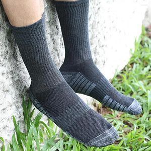 Chaussettes de sport 6 paires chaudes mi-tube coton peigné travail en plein air épaississement Camping randonnée chaussette de Protection des pieds