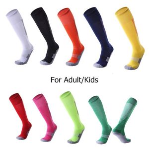 Chaussettes de sport Adulte Enfants Professionnel Football Couleur Stripe Long Bas Genou Haut Football volley-ball respirant Enfants Chaussette 230518