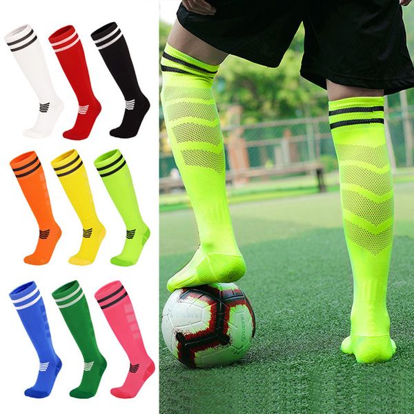 Chaussettes de sport Adulte Jeunes Enfants Football Professionnel Football Nylon Respirant Genou Haute Formation Chaussette Longue Pour Garçons Filles 230925