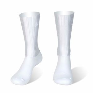 Chaussettes de sport anti-dérapant Silicone été Aero Whiteline cyclisme hommes vélo Sport course vélo Calcetines Ciclismo 230617