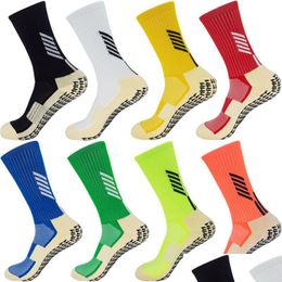 Chaussettes de sport Anti Slip Soccer Adts Enfants Haute Qualité Athletic Grip Sock Non Football Basketball Hockey Uni 230518 Drop Delivery Outdoo Dhkr2