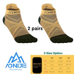 Calcetines deportivos AONIJIE E4824 2 pares Toe Barefoo Calcetines Mini Crew Five Fingers Ciclismo Correr Fútbol Baloncesto Deportes Yoga Hombres Mujeres Maratón 230715