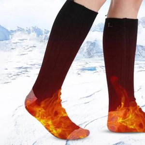 Chaussettes de sport alimentées par batterie chaussettes chauffantes par temps froid pour hommes femmes chauffage thermique chauffe-pieds chaussettes électriques chaussettes chaudes cyclisme randonnée ski 231011