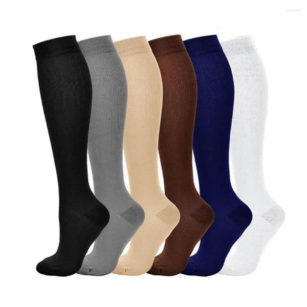 Calcetines deportivos medias de compresión de terneros Varicosas Varicas que forman presión elástica rodilla de alivio de piernas alivio Soporte S-XL