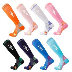 COMPRESSION SOCKS SPORTS MOTO POC HAUT-BASSEMENTS HOMMES FEMMES POUR MARATHON CYCLING ROAD POLYESTER KNEEHIGH 231213