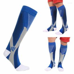 Chaussettes de sport à Compression unisexe pour hommes et femmes, soutien des jambes, extensibles, magiques, pour course à pied, Football