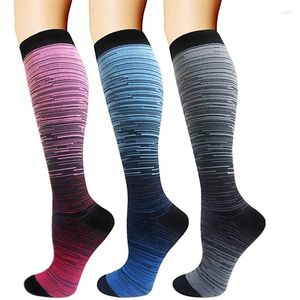 Chaussettes De Sport Compression Femmes Et Hommes Bas Allaitement Randonnée Voyage Vol Course Récupération Fitness