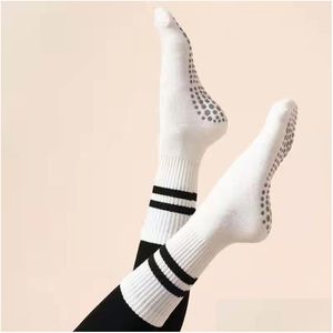 Concepteurs de chaussettes de sport concepteurs carrosseries Pilates bassages alx alx non glissé yoga coton femmes piles du tube et chaussettes épaisses dro otstl