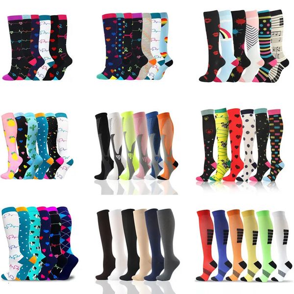 Chaussettes de sport livraison directe unisexe Compression en gros multi paires Football Golfs Tube soins infirmiers en plein air course Fitness 231213