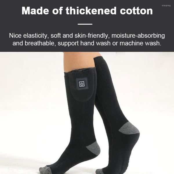 Calcetines deportivos eléctricos para hombres y mujeres, Control de aplicación calefactable, batería de calefacción recargable, calentador de pies cálidos para invierno