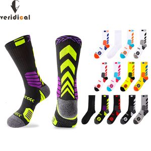 Chaussettes de sport Elite Sport Cyclisme Basketball Compression Running Homme Noir Tendance Respirant Longue Randonnée Amortissement Athlétique Professionnel 230413