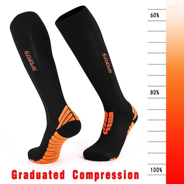 Findcool – chaussettes de sport à Compression, pour course à pied, athlétique, 20-30mmHg, pour hommes et femmes, séchage rapide, hauteur du genou, randonnée