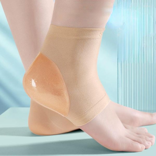 Calcetines deportivos cubierta de protección de los pies, calcetín de Spa de talón de silicona hidratante antigrietas para el cuidado de la almohadilla del zapato, alivio del dolor