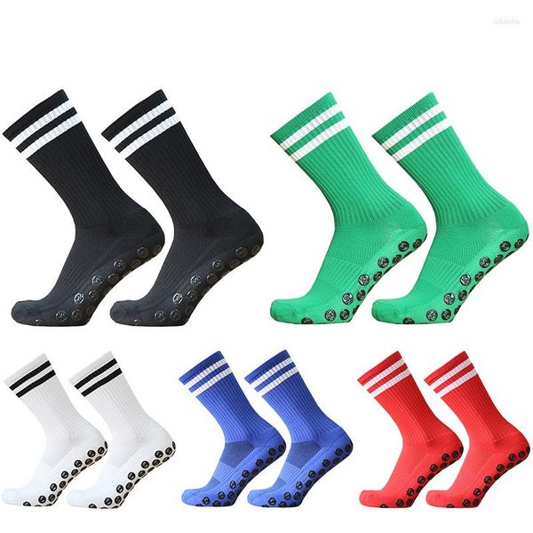 Chaussettes de sport FS Striped Soccer Hommes Femmes Round Silicone Non-Slip Grip Football