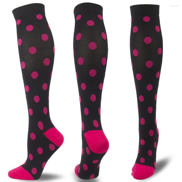 Chaussettes de sport bas de compression de golf Crossfit pression extensible varices bas de jambe soulagement de la douleur genou haut soutien cuisse-haute