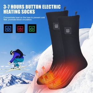 Chaussettes de sport chaussettes chauffantes chaussettes chauffantes électriques Sokken rechargeables sans batterie chauffage électrique thermique hommes femmes en plein air pour le Ski d'hiver 230904