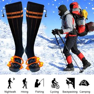 Chaussettes de sport chauffées pour hommes et femmes, bottes chaudes d'hiver pour ski en plein air, bottes à piles, camping de pêche, randonnée