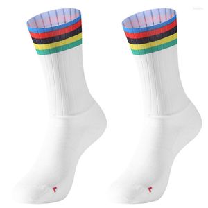 Calcetines deportivos de alta calidad para Ciclismo para hombre y mujer, medias deportivas de compresión para bicicleta de carretera y de marca al aire libre