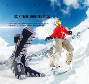 Sportsokken wandelen thermische ski voor mannen vrouwen winter lange warme buiten skiën snowboarding performance kous