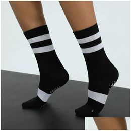 Sports Socks Lu Brand con Yoga Sile sin deslizamiento de fitness de fitness sin deslizamiento.