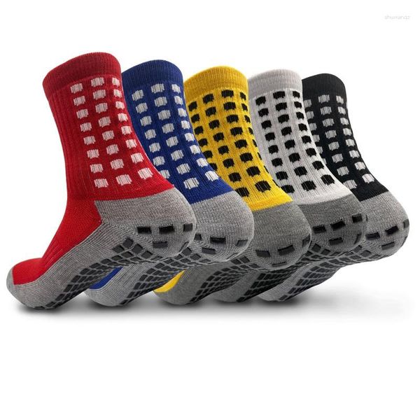 Calcetines deportivos Fabricantes Venta al por mayor Rubber Grip Football 5 PARES Transpirable Basketball Men's Training