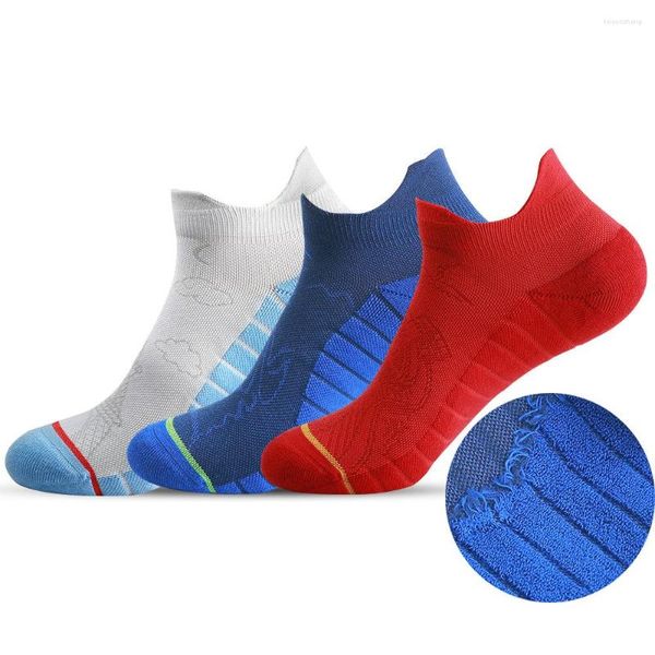 Calcetines deportivos para hombres y mujeres, 3 pares por juego, algodón, baloncesto, bádminton, tenis, correr