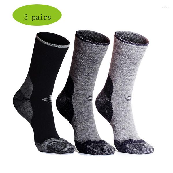 Calcetines deportivos para hombre, esquí, invierno, cálido, térmico, Snowboard, senderismo, Trekking, calcetín, antibacteriano, antiolor, esquí, lana