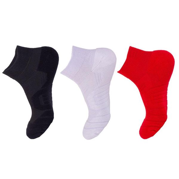 Chaussettes de sport pour hommes Sport Elite Short Respirant Absorbant la transpiration Running Fond épais Anti-usure Basketball Confortable Coton Cheville Chaussette