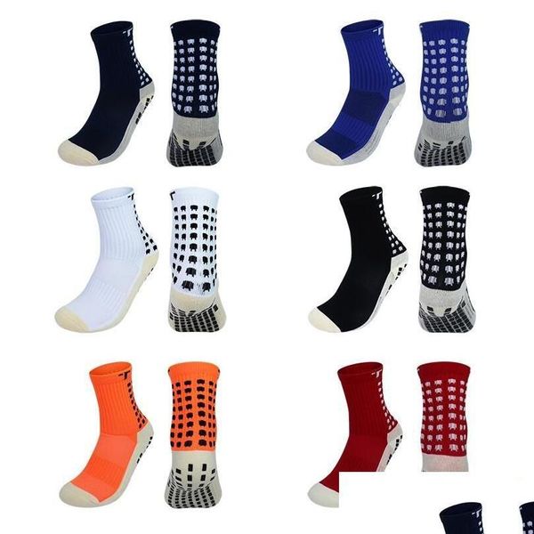 Chaussettes de sport Mix Order Sales Football Antidérapant Trusox Mens Soccer Qualité Coton Calcetines avec livraison directe à l'extérieur Athletic DH98K