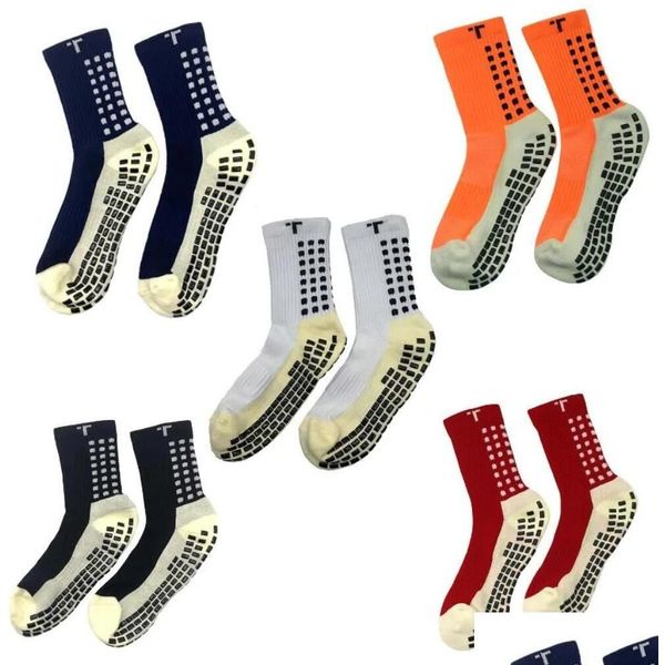 Calcetines deportivos Orden de mezcla Ventas Fútbol antideslizante Trusox Calcetines de algodón de calidad de fútbol para hombre con entrega de gota al aire libre Athletic Outdo Otiq4