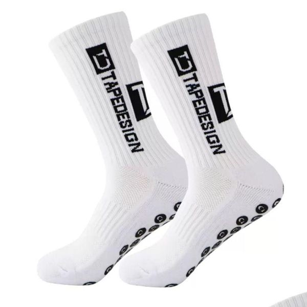 Chaussettes de sport Nouveau Football anti-dérapant Hommes Femmes Sport de plein air Grip Football Fy0232 SS0223 Livraison directe en plein air Athlétique Accs Dhowi