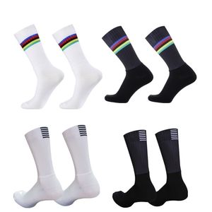 Chaussettes de sport Pro Team Aero Chaussettes de cyclisme Anti Slip Silicone Chaussettes de vélo de route Hommes Sport Calcetines Ciclismo 220930