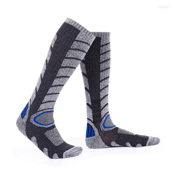 Chaussettes de sport R-BAO Hiver Chaud Hommes Femmes Thermique Ski Épais Coton Snowboard Cyclisme Ski Football Long 3321M