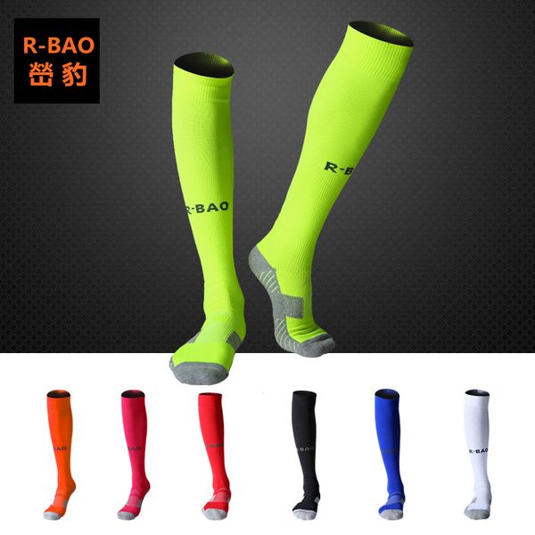 Chaussettes de sport RB6603 R-Bao Style Adult Terry Sole Soccer chaussettes de soccer de haute qualité Protéger les chaussettes de football de la cheville et du veau 3 paies = 1lot 230811