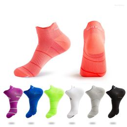 Chaussettes de Sport pour hommes, unisexe, respirantes, coupe basse, pour course à pied, vélo de route, cyclisme