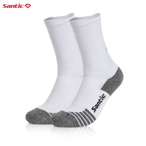 Chaussettes de sport Santic Professional Cycling Femme High Elastic Breatch Sports Socks Running Gym Soccer chaussettes de vélo Men de vélo 230811