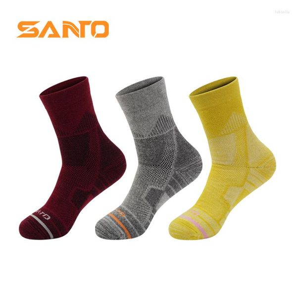 Chaussettes de sport Santo épaissi Long Tube chaud respirant course randonnée déodorant séchage rapide 3 paires