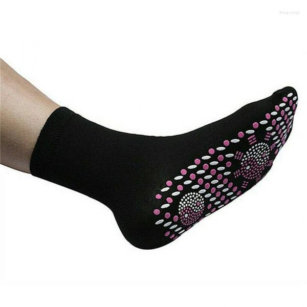 Chaussettes de sport auto-chauffantes magnétiques chaudes Tourmaline thérapie auto-chauffante cheville soulagement de la douleur chaussette pour hommes femmes Massage d'hiver