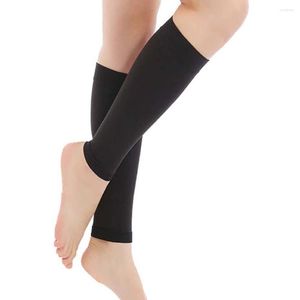 Chaussettes de sport Slim Jambes parfaites Élastique doux Varicosité Hygroscopique et évacuant la transpiration Leggings solides Vêtements polyvalents Pression du mollet