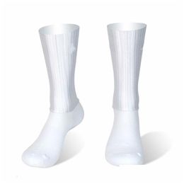 Sportsokken Sportsokken Anti Slip Sile Zomer Aero Whiteline Fietsen Heren Fiets Sport Hardlopen Fiets Calcetines Ciclismo Drop Leveren