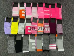 Sports sokken kousen lange sokken met tags mode sportvoetbal media corta high sock cotton roze kleuren beenwarmers t230228