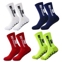 Chaussettes de sport Style Football Rond Silicone Ventouse Grip Anti Slip Football Hommes Femmes Baseball 2 paires 220912
