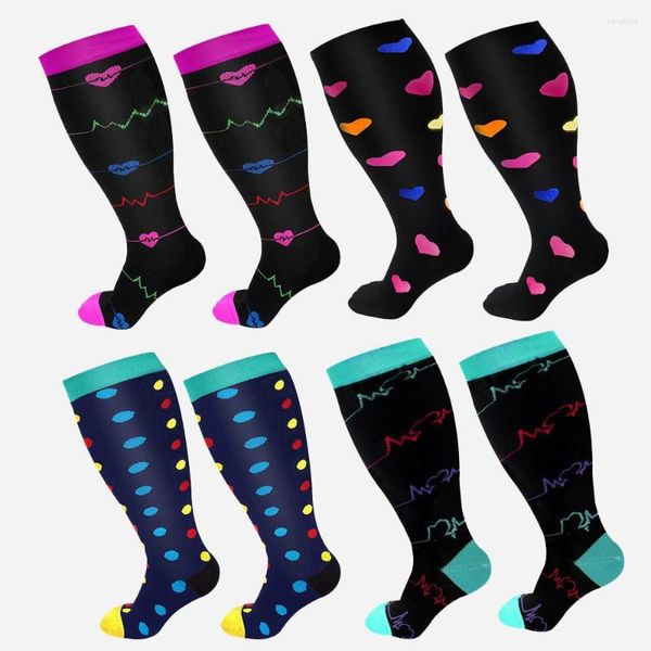 Calcetines deportivos Super Plus Size Medias de compresión de talla grande High Elastic Vena Stretch Fat Calf Large Wholesale