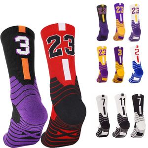 Sports Socks Trendy Man Basketball Long Outdoor Breathable Anti Slip Profession Cycling Number 230811