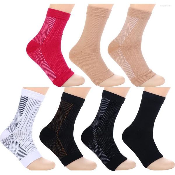 Chaussettes de sport unisexes, Anti-fatigue, basket-ball, football, Compression du pied, cheville, manchon élastique, protection de soutien