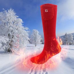 Calcetines deportivos unisex invierno cálido calentado con batería recargable eléctrica 3.7V calefacción de salud para ciclismo esquí