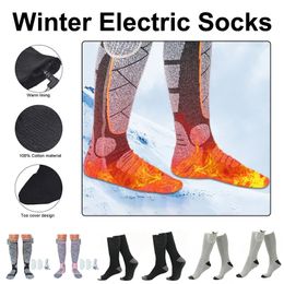 Sportsokken Winter Elastisch Elektrische verwarmingssokken Heren Dames Ademend Verwarmde sokken Opladen Anti-koude Voetwarmer Kousen Geen batterij 231219